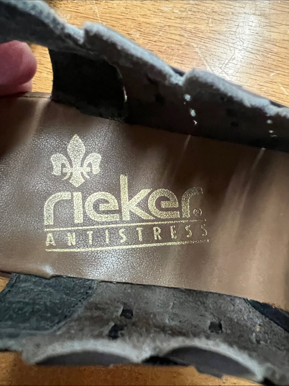 Rieker Charcoal Woven Slingback Sandals - Picture 2 of 16